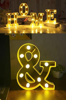Dekoratif Led Işıklı 3D  And Büyük Boy Organizasyon Doğum Günü Kutlama