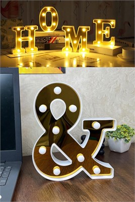 Dekoratif Led Işıklı 3D  And Büyük Boy Organizasyon Doğum Günü Kutlama
