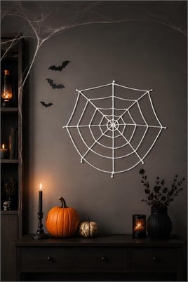 Dekoratif Örümcek Ağ 1 Metre Beyaz Halloween Cadılar Bayramı Parti Malzemesi