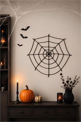 Dekoratif Örümcek Ağ 1 Metre Siyah Halloween Cadılar Bayramı Parti Malzemesi