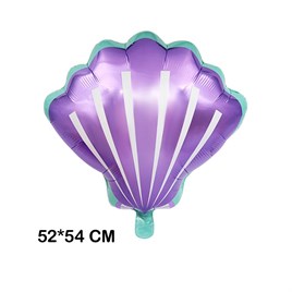 Deniz Kabuğu Folyo Balon  52*54 cm Lila