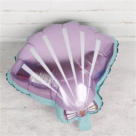 Deniz Kabuğu Folyo Balon  52*54 cm Lila