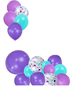Deniz Kızı Konsepti Balon Seti 17 Adet  Balon
