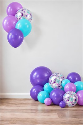 Deniz Kızı Konsepti Balon Seti 17 Adet  Balon