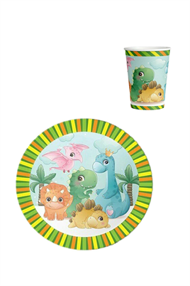 Dinazor Tabak Bardak Set 8li 