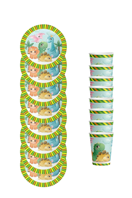 Dinazor Tabak Bardak Set 8li 