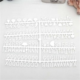 Emojili Beyaz Harf Seti, Yazı Panosu İçin