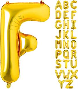 F Harf Gold Folyo Balon16 İnç 36 cm