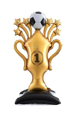 Futbol Kupası Şeklinde Dev Folyo Balon 81x150 cm – Gold Birincilik Kupa Balonu