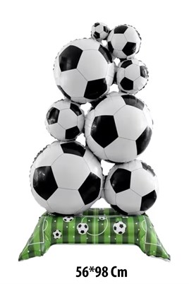 Futbol Temalı Ayakta Duran Folyo Balon 56x98 cm – Doğum Günü & Parti Süsü