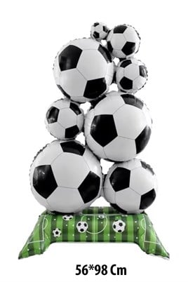 Futbol Temalı Ayakta Duran Folyo Balon 56x98 cm – Doğum Günü & Parti Süsü