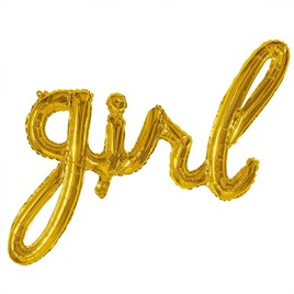 Girl Gold Folyo Balon - Bebek Çocuk Parti Kutlama Seti 