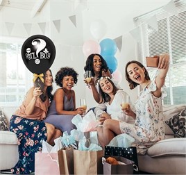 Girl or Boy Siyah Cinsiyet Belirleme Balonu Kız Bebek 18 Inc
