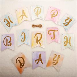 Gökkuşağı Konsepti 3 Yaş Doğum Günü Parti Kutlama Seti; Rakam ve Yıldız Folyo, Banner ve Makaron Balon