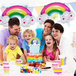 Gökkuşağı Rainbow Folyo Balon - Bebek Çocuk Parti Kutlama