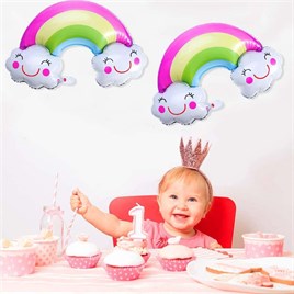 Gökkuşağı Rainbow Folyo Balon - Bebek Çocuk Parti Kutlama