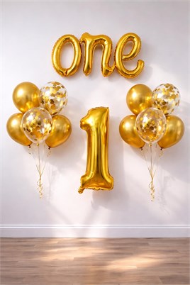 Gold 1 Yaş Doğum Günü Seti