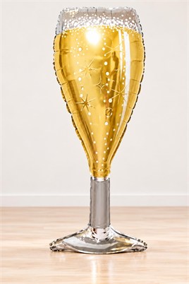 Gold 100x45 Cm Büyük Boy Şampanya Bardağı Folyo Balon Bride To Be Bekarlığa Veda Partisi