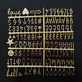 Gold Harf Seti, 121 Harf Karakterli; Yazı Panosu İçin