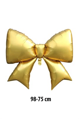 Gold Kurdele Fiyonk Folyo Balon 98-75 Cm