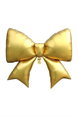 Gold Kurdele Fiyonk Folyo Balon 98-75 Cm