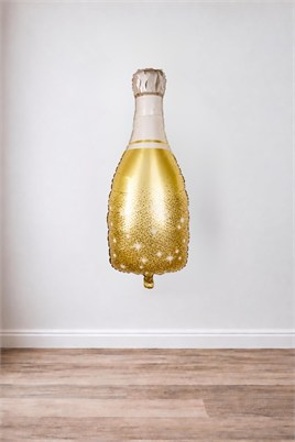 Gold Renkli 100x49 Cm Büyük Boy Şampanya Şişesi Folyo Balon Bride To Be Bekarlığa Veda