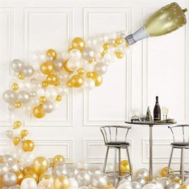 Gold Renkli 100x49 Cm Büyük Boy Şampanya Şişesi Folyo Balon Bride To Be Bekarlığa Veda