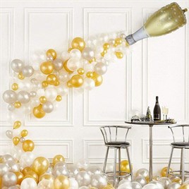Gold Renkli 100x49 Cm Büyük Boy Şampanya Şişesi Folyo Balon Bride To Be Bekarlığa Veda