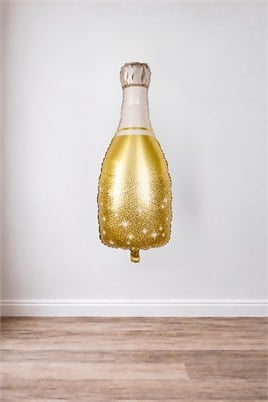 Gold Renkli 100x49 Cm Büyük Boy Şampanya Şişesi Folyo Balon Bride To Be Bekarlığa Veda