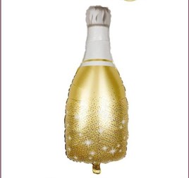 Gold Renkli 100x49 Cm Büyük Boy Şampanya Şişesi Folyo Balon Bride To Be Bekarlığa Veda