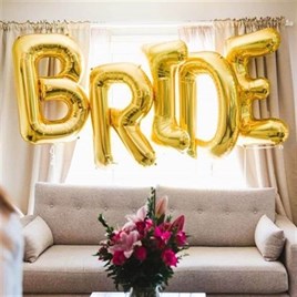 Gold Renkli Bride 36 cm Folyo Balon Seti