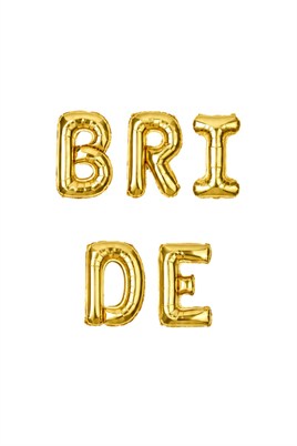 Gold Renkli Bride 36 cm Folyo Balon Seti