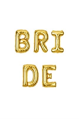 Gold Renkli Bride 36 cm Folyo Balon Seti