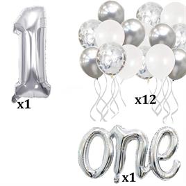 Gümüş 1 Yaş Doğum Günü Seti