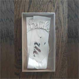 Gümüş Bride To Be Taç  Ve Kuşak Set 