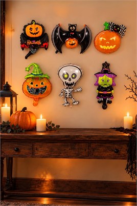 Halloween 6lı Mini Folyo Balon Set