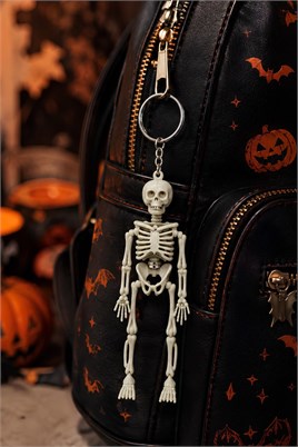 Halloween Cadılar Bayramı 4'lü İskelet Anahtarlık Seti – Hareketli İskelet Çanta ve Anahtar Süsü