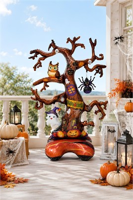 Halloween Cadılar Bayramı Ağaç Ayaklı Büyük Boy Folyo Balon 132x90x46 cm