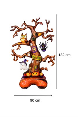 Halloween Cadılar Bayramı Ağaç Ayaklı Büyük Boy Folyo Balon 132x90x46 cm