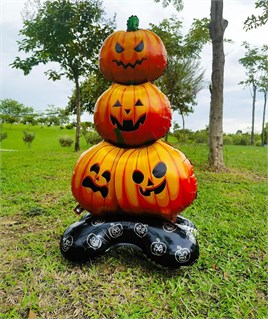 Halloween Cadılar Bayramı Balkabağı Ağacı Ayaklı Büyük Boy Folyo Balon 109X61X40 cm
