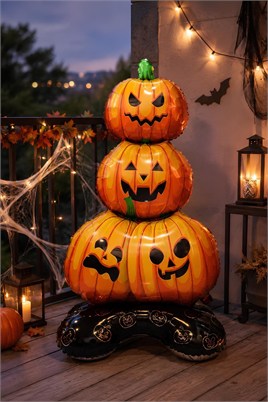 Halloween Cadılar Bayramı Balkabağı Ağacı Ayaklı Büyük Boy Folyo Balon 109X61X40 cm
