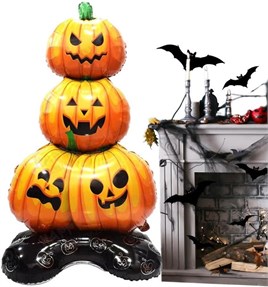 Halloween Cadılar Bayramı Balkabağı Ağacı Ayaklı Büyük Boy Folyo Balon 109X61X40 cm