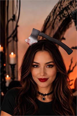 Halloween Cadılar Bayramı Baltalı Şaka Taçı