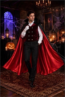 Halloween Cadılar Bayramı Çift Taraflı Pelerin 