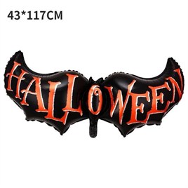 Halloween Cadılar Bayramı  Halloween Yazılı Büyük Boy Folyo Balon 43x117 cm