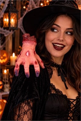 Halloween Cadılar Bayramı Hareketli Kesik El Dekoru – Korku Temalı Parti Süsü