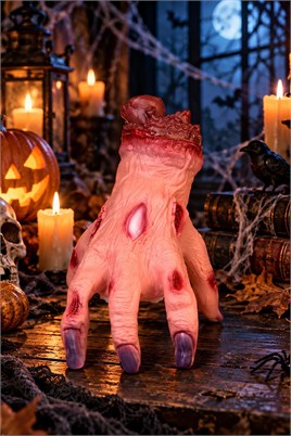 Halloween Cadılar Bayramı Hareketli Kesik El Dekoru – Korku Temalı Parti Süsü
