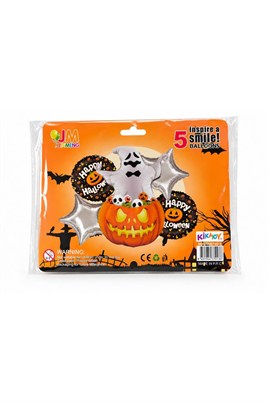 Halloween Cadılar Bayramı Hayalet Temalı 5 Li Folyo Balon Seti