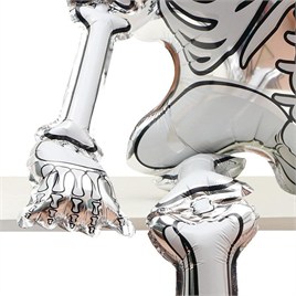 Halloween Cadılar Bayramı İskelet Büyük Boy Folyo Balon 158x86 cm
