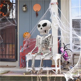 Halloween Cadılar Bayramı İskelet Büyük Boy Folyo Balon 158x86 cm
